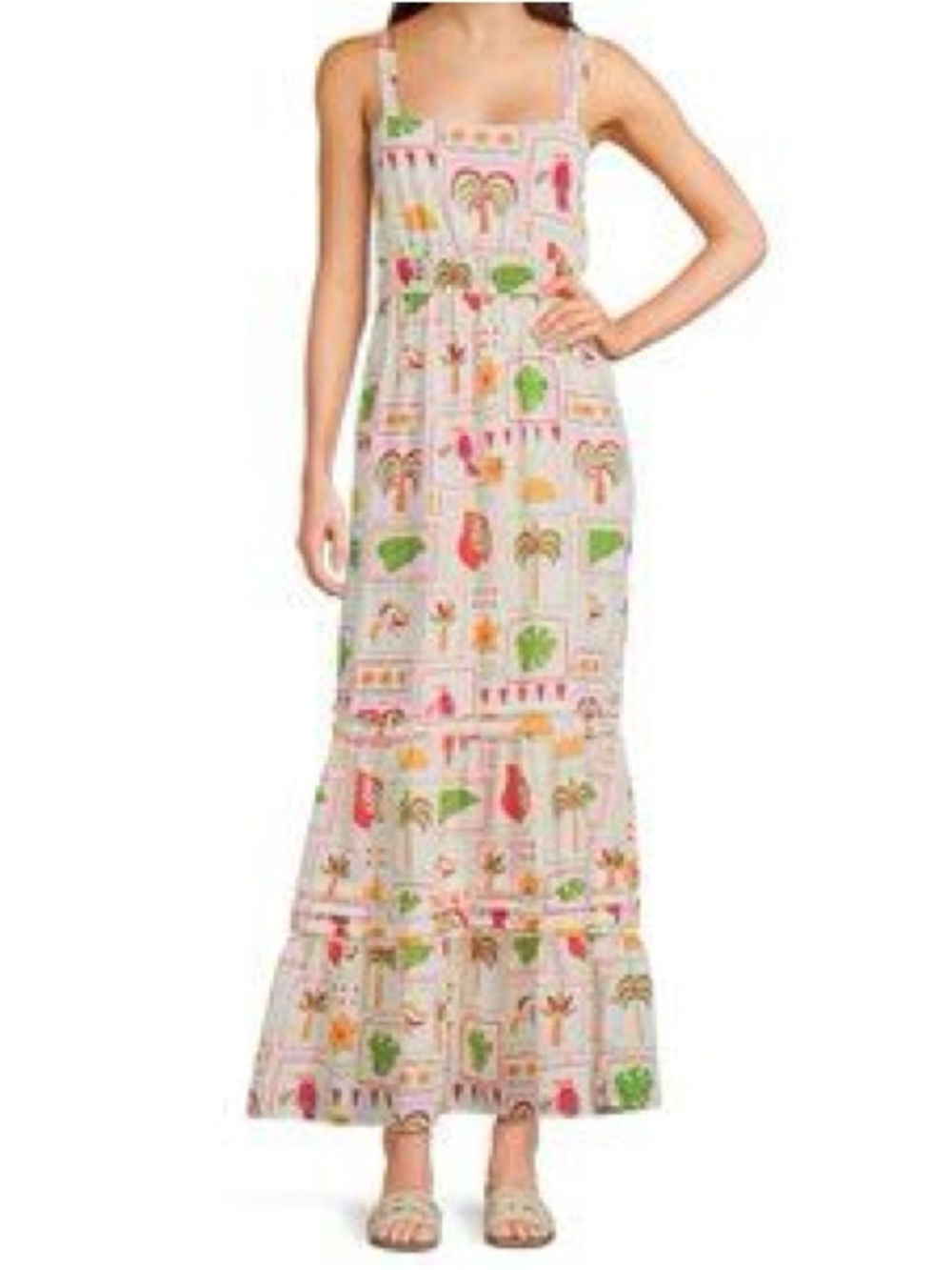 Charmed Hearts Print Maxi Dress